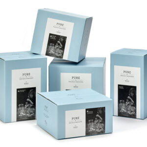 Red wine glass transparent with bubbles Pure - Image 4