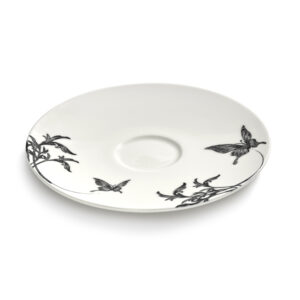 Saucer cappuccino cup butterfly white - black ballet Unity - Image 2