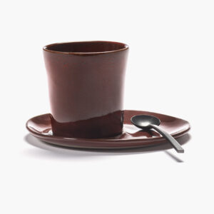 Saucer coffee cup venetian red La Mère - Image 4