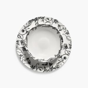 Bowl low M enchanted garden white - black Unity - Image 5